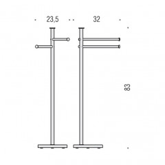 Colombo Plus Стойка 83 см, цвет: хром