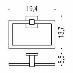 Colombo Basic Q Полотенцедержатель кольцо, цвет: черный матовый