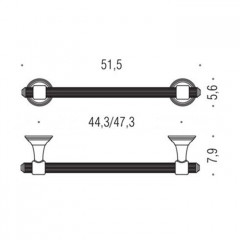 Colombo Hermitage Полотенцедержатель 51см, цвет: PVD золото