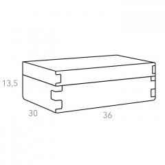 Colombo Adj Коробка Snob 36x30хH13.5см., настольная, цвет: коньяк/бордо