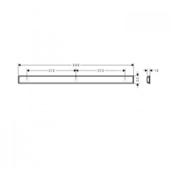 Hansgrohe WallStoris Штанга 50 см, цвет: матовый черный