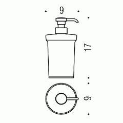 Colombo Link Дозатор для жидкого мыла, цвет: хром/матовое стекло