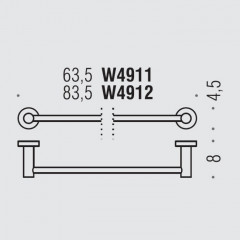 Colombo Plus Полотенцедержатель 63.5см, цвет: PVD Vintage Matt