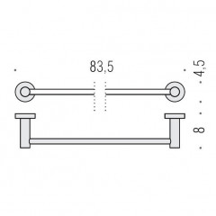 Colombo Plus Полотенцедержатель 83.5см, цвет: хром