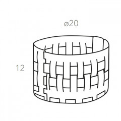 ADJ Корзина Bottega, D20xH12 см., цвет: шоколад/капучино