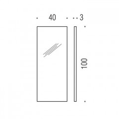 Colombo Gallery Зеркало 40x100см, цвет: хром