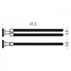 Colombo Hermitage Полотенцедержатель двойной 41см, цвет: античная бронза