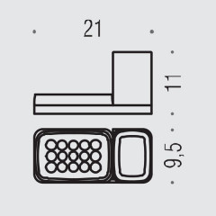 Colombo Time Мыльница со стаканом, подвесная, цвет: хром/матовое стекло