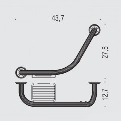 Colombo Hermitage Поручень для ванны, цвет: PVD золото