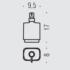 Colombo Time Дозатор для жидкого мыла, настольный, цвет хром/матовое стекло