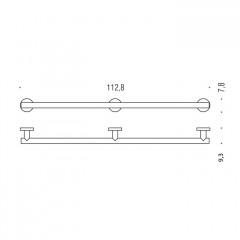 Colombo Complementi Поручень для инвалидов, 112.8см, цвет: хром