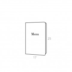 ADJ Меню для ресторана, 17x25 см., цвет: бордо/коньяк