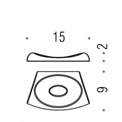Colombo Land Мыльница, настольная, цвет: хром