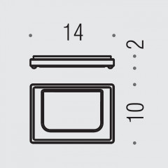 Colombo Look Мыльница настольная, цвет: PVD Vintage матовый/матовое стекло