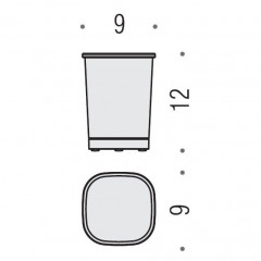 Colombo Alize Стакан настольный, цвет: хром/матовое стекло