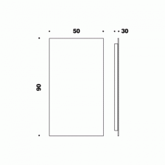 Colombo Gallery Зеркало 50x90см, цвет: нержавеющая сталь