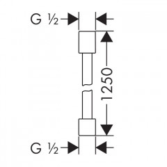 Axor Starck Шланг для душа 125см., с металлическим эффектом, цвет: полированное золото