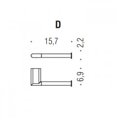 Colombo Mini Держатель туалетной бумаги, DX, цвет: PVD золото матовое