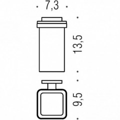 Colombo Basic Q Стакан, подвесной, цвет: чёрный матовый/матовое стекло