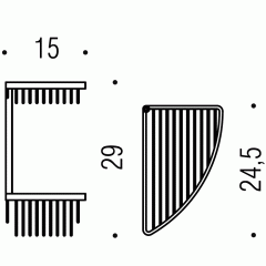 Colombo Angolari двойная полка, цвет: хром