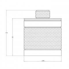 Bertocci Officina 01 Контейнер с крышкой, настольный, цвет: никель матовый