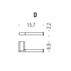 Colombo Mini Держатель для туалетной бумаги, DX, цвет: хром