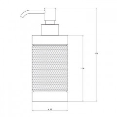 Bertocci Officina 01 Дозатор для жидкого мыла, подвесной, цвет: золото матовое