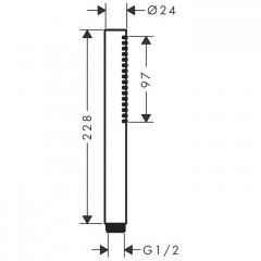 Hansgrohe Pulsify Ручной душ-"палочка" 100 1jet EcoSmart, цвет: черный матовый