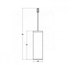 Bertocci Officina 01 Ершик для унитаза, напольный, цвет: золото матовое