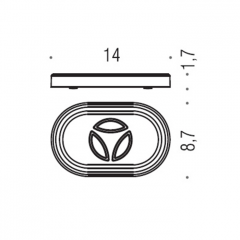 Colombo Road Мыльница настольная, цвет: хром