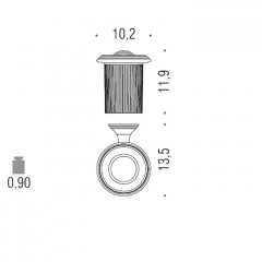 Colombo Hermitage Стакан подвесной, цвет: PVD золото/матовое стекло