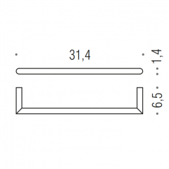 Colombo Mini Полотенцедержатель 31cм, цвет: хром
