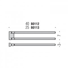 Colombo Luna Полотенцедержатель двойной 25см, цвет: хром