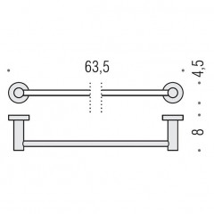 Colombo Plus Полотенцедержатель 63.5см, цвет: хром