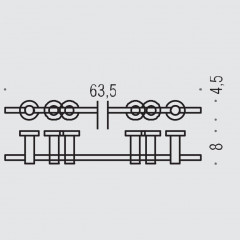 Colombo Plus Полотенцедержатель с регулируемыми держателями, 63.5 см, цвет: хром