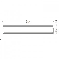 Colombo Mini Полотенцедержатель 61cм, цвет: PVD нержавеющая сталь