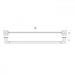 Colombo Forever Полотенцедержатель 74см, цвет: хром