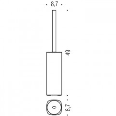 Colombo Trenta Туалетный ёрш, напольный, цвет: PVD графит матовый