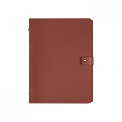 ADJ Блокнот А5, 16,5x25 см., цвет: бордо/коньяк