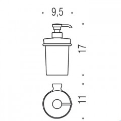 Colombo Look Дозатор для жидкого мыла, подвесной, цвет: хром/матовое стекло