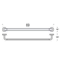 Colombo Nordic Полотенцедержатель 69см, цвет: хром