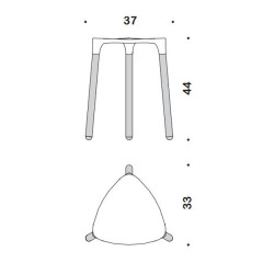Colombo Complementi Сиденье пластиковое, цвет: белый