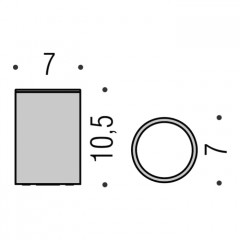 Colombo Plus Стакан металлический настольный, цвет: PVD Vintage