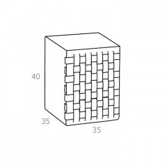 ADJ Пуф, 35x35xH40 см., цвет: капучино/шоколад