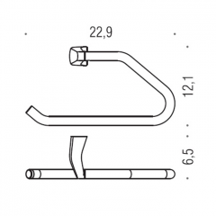 Colombo Road Полотенцедержатель закругленный 22см, цвет: хром