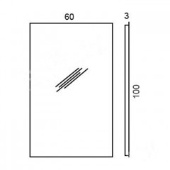 Colombo Gallery Зеркало 60x100см, цвет: нержавеющая сталь