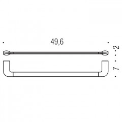 Colombo Trenta Полотенцедержатель 49см, цвет: хром