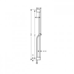 Hansgrohe Unica Душевая штанга Pulsify S 90 см со слайдером с кнопкой и шлангом, цвет: хром