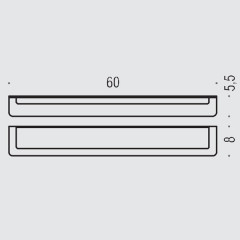 Colombo Over Полотенцедержатель 60см, цвет: матовая сталь