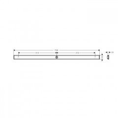 Hansgrohe WallStoris Штанга 70 см, цвет: матовый черный